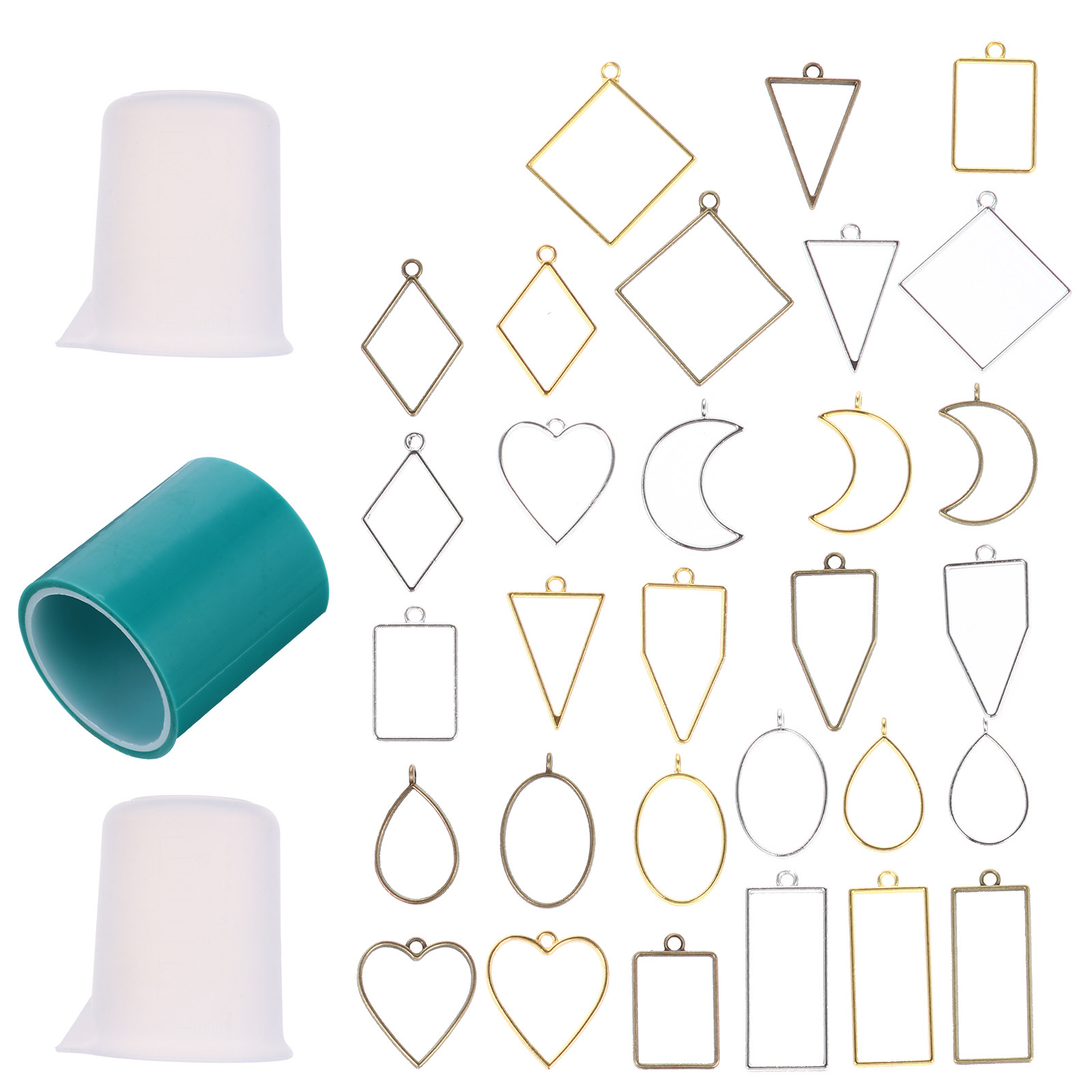 Resin Jewelry Kit - Kit de manualidades DIY con 33
