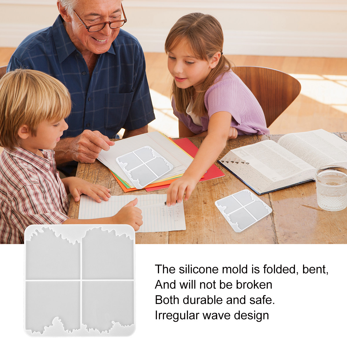 Molde de resina de silicona co - Resin Ocean Wave Mold reseña y precio