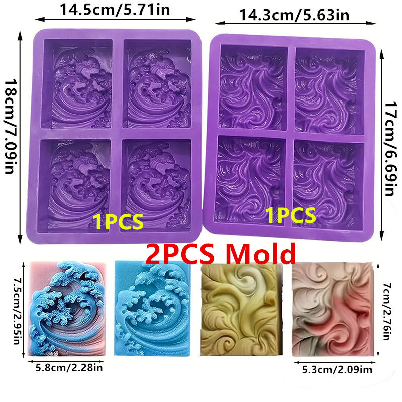 2/4 piezas Molde de silicona d - Resin Ocean Wave Mold reseña y precio