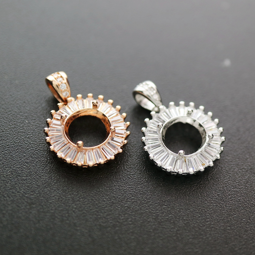 Colgante de plata de ley 925 c - Bezels Set Pendant reseña y precio